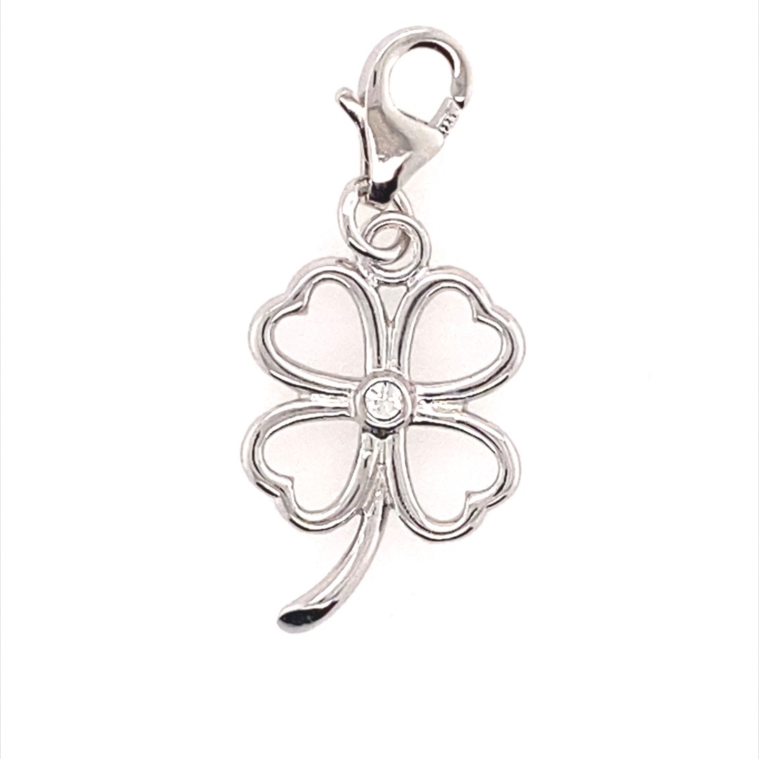 925 RH PL CZ 4 LEAF CLOVER OUTLINE CHARM 30X13 1.5 M10301 – Roma ...