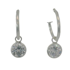 925 CZ TUBE SET PRETTYWOMAN EAR - 14X1.5+8MM - 2g