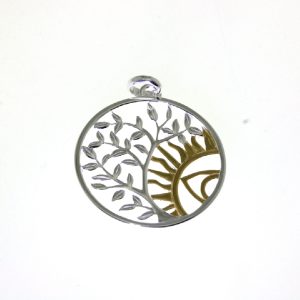 925 GLD PL OPEN CUT TREE OF LIFE PEND - 24MM  4.3g <br/>10005