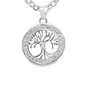 925 CZ PAVE OPEN CUT TREE OF LIFE PEND  20X14 1.1g <br/>10016