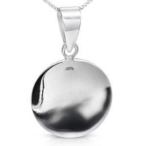 925 PLAIN RND DISC PENDANT - 29X18 - 3.8g  <br/>10018