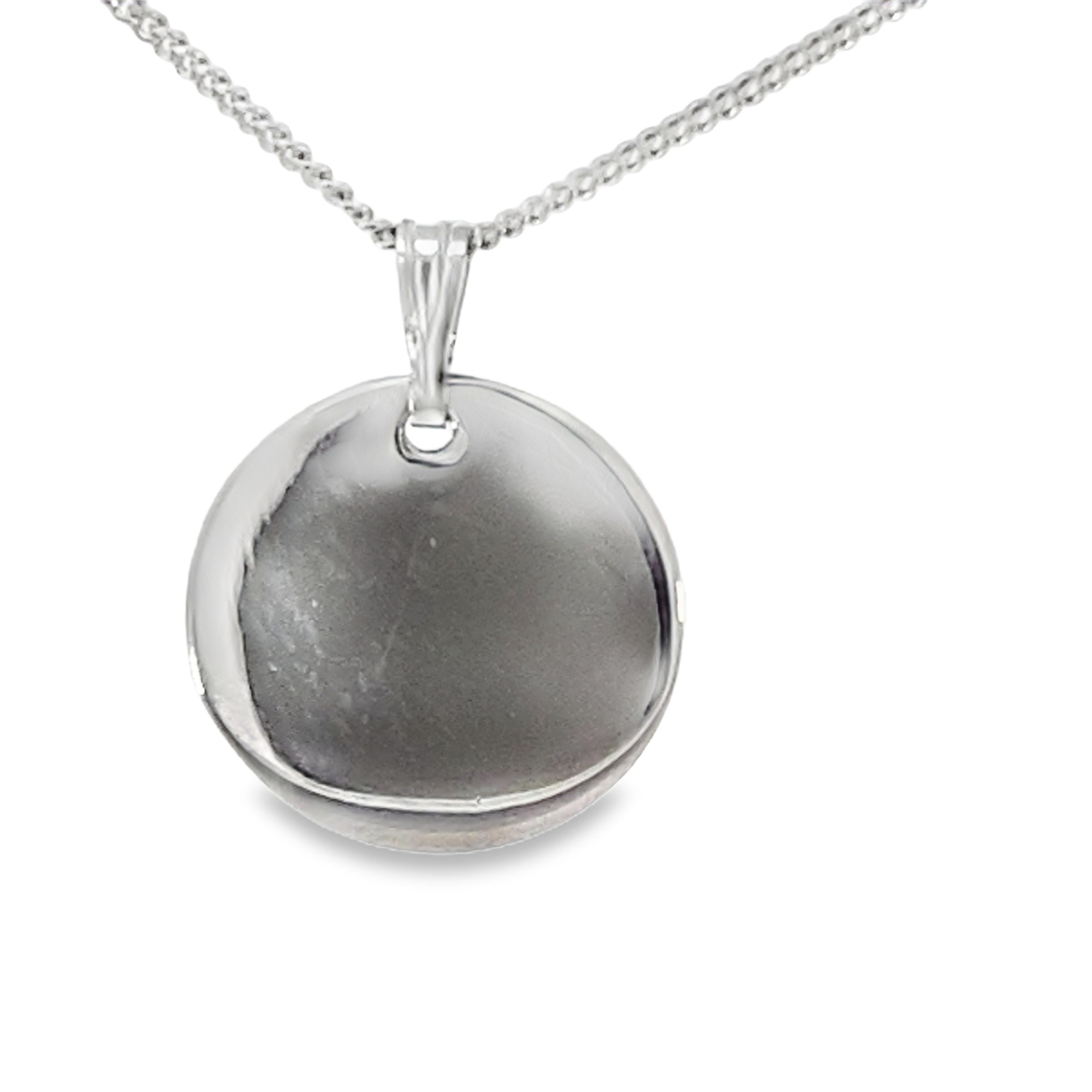 925 PLAIN RND DISC PENDANT - 20X15 1.8g 1mm THICK <br/>10021