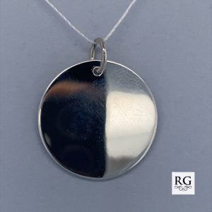 925 PLAIN ROUND DISC CHARM - 20MM - 2.9g <br/>10029