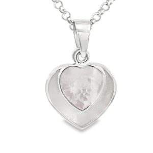 925 DBL MOP HEARTS PENDANT - 27X17 - 4.8g <br/>10033