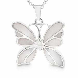 925 MOP BUTTERFLY PENDANT - 32X25 - 6.5g <br/>10034