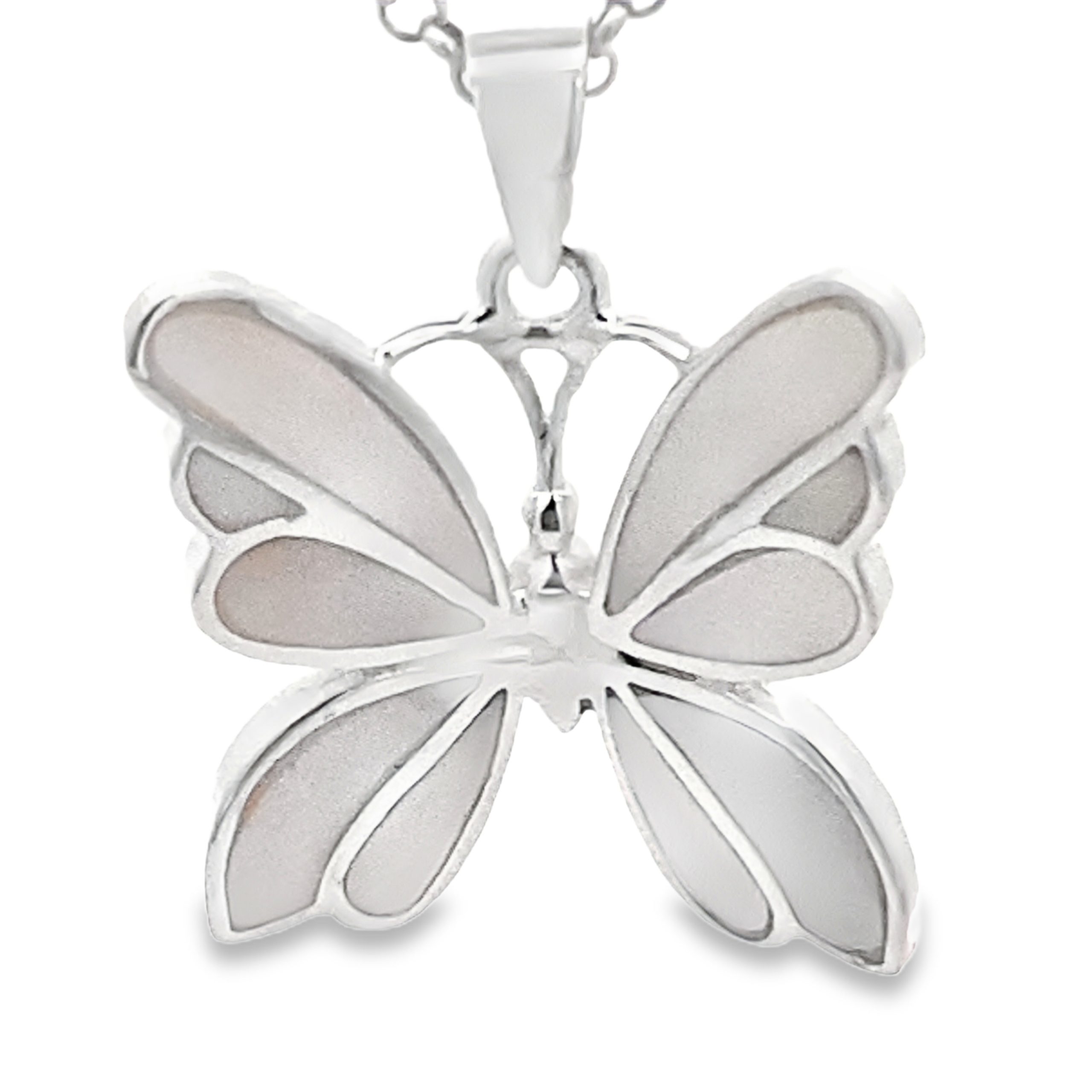925 MOP BUTTERFLY PENDANT - 32X25 - 6.5g <br/>10034