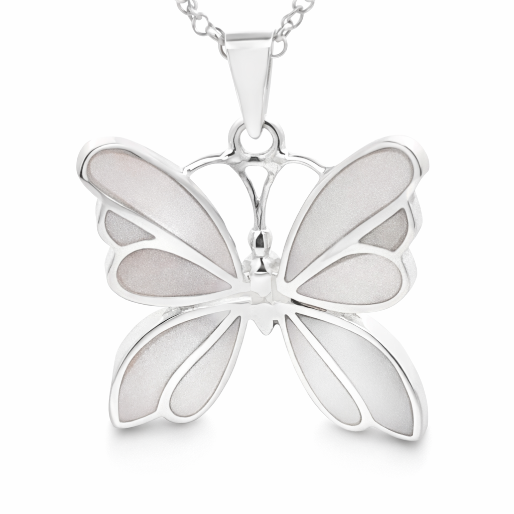 925 MOP BUTTERFLY PENDANT - 32X25 - 6.5g <br/>10034