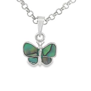 925 ABALONE BUTTERFLY PENDANT - 18X12 - 0.87g <br/>10037