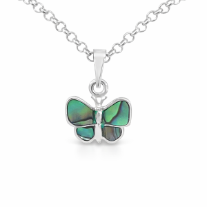 925 ABALONE BUTTERFLY PENDANT - 18X12 - 0.87g <br/>10037