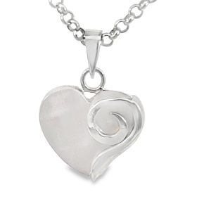 925 MOP HEART SPIRAL PENDANT - 24X16 - 2g <br/>10038