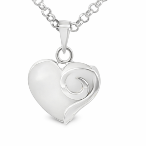 925 MOP HEART SPIRAL PENDANT - 24X16 - 2g <br/>10038