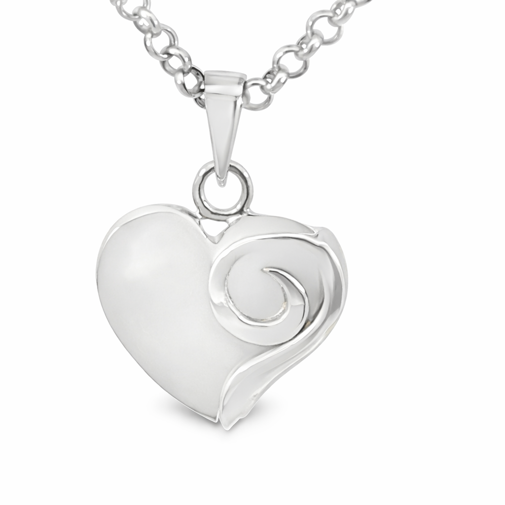 925 MOP HEART SPIRAL PENDANT - 24X16 - 2g <br/>10038