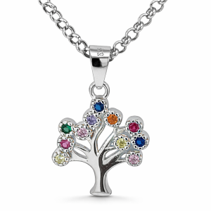 925 MULTI COL CZ MILLGR TREE OF LIFE  22X14 1.56g <br/>10049