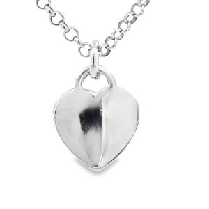 925 PLAIN HEART DISC CHARM - 20X13 - 1.76g <br/>10070