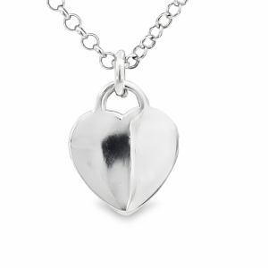 925 PLAIN HEART DISC CHARM - 20X13 - 1.76g <br/>10070