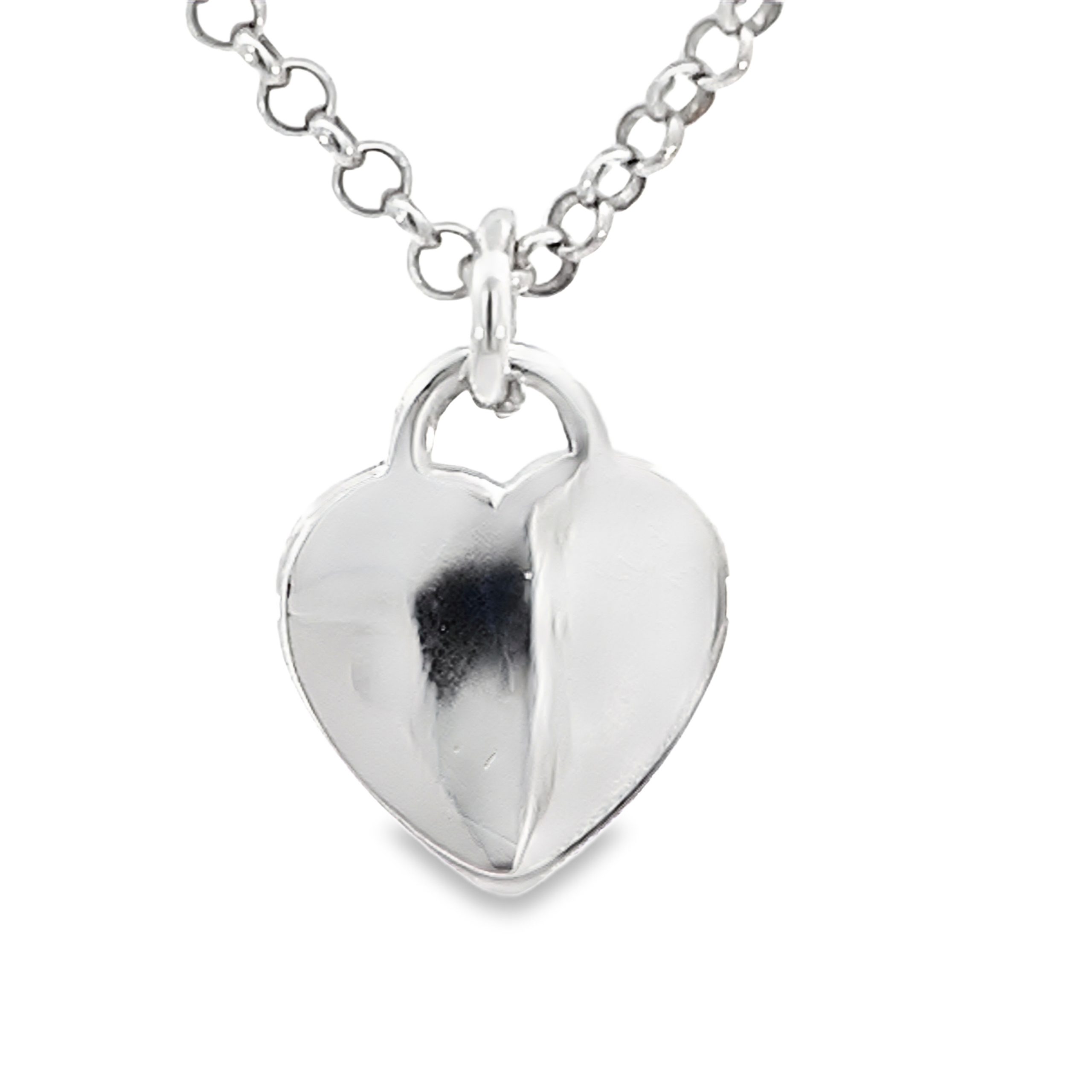 925 PLAIN HEART DISC CHARM - 20X13 - 1.76g <br/>10070