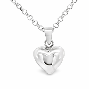 925 HOLLOW PLAIN PUFF HEART PENDANT - 20X13  1.87g <br/>10072