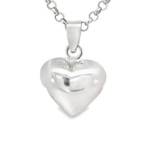 925 HOLLOW PLAIN PUFF HEART PENDANT - 22X15 - 2.5g <br/>10073