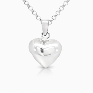 925 HOLLOW PLAIN PUFF HEART PENDANT - 22X15 - 2.5g <br/>10073