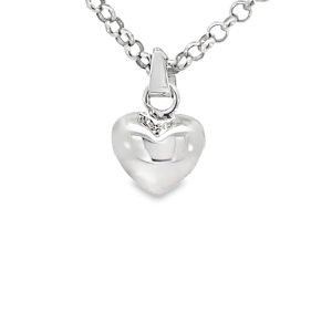 925 HOLLOW PLAIN PUFF HEART PENDANT - 16X10 - 1g <br/>10076