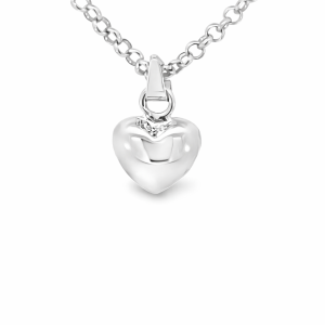 925 HOLLOW PLAIN PUFF HEART PENDANT - 16X10 - 1g <br/>10076