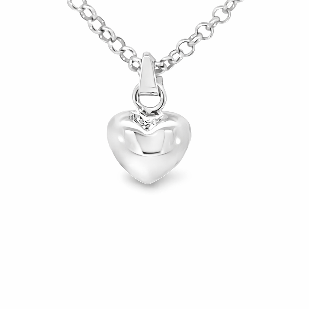 925 HOLLOW PLAIN PUFF HEART PENDANT - 16X10 - 1g <br/>10076