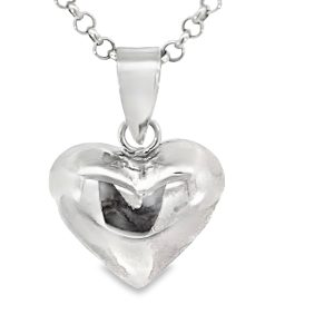 925 HOLLOW PLAIN PUFF HEART PENDANT - 25X18 - 3.7g <br/>10077