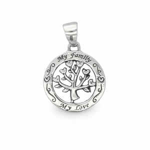 925 OXI OPEN CUT TREE OF LIFE RND PEND - 26X18  2g <br/>10085