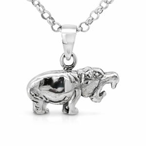 925 OXI OPEN MOUTH HIPPO PENDANT - 18X18 - 1.7g <br/>10087