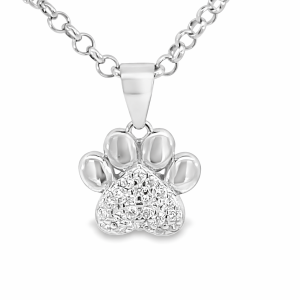 925 CZ PAVE PAW PENDANT - 17X12 - 1.36g <br/>10133