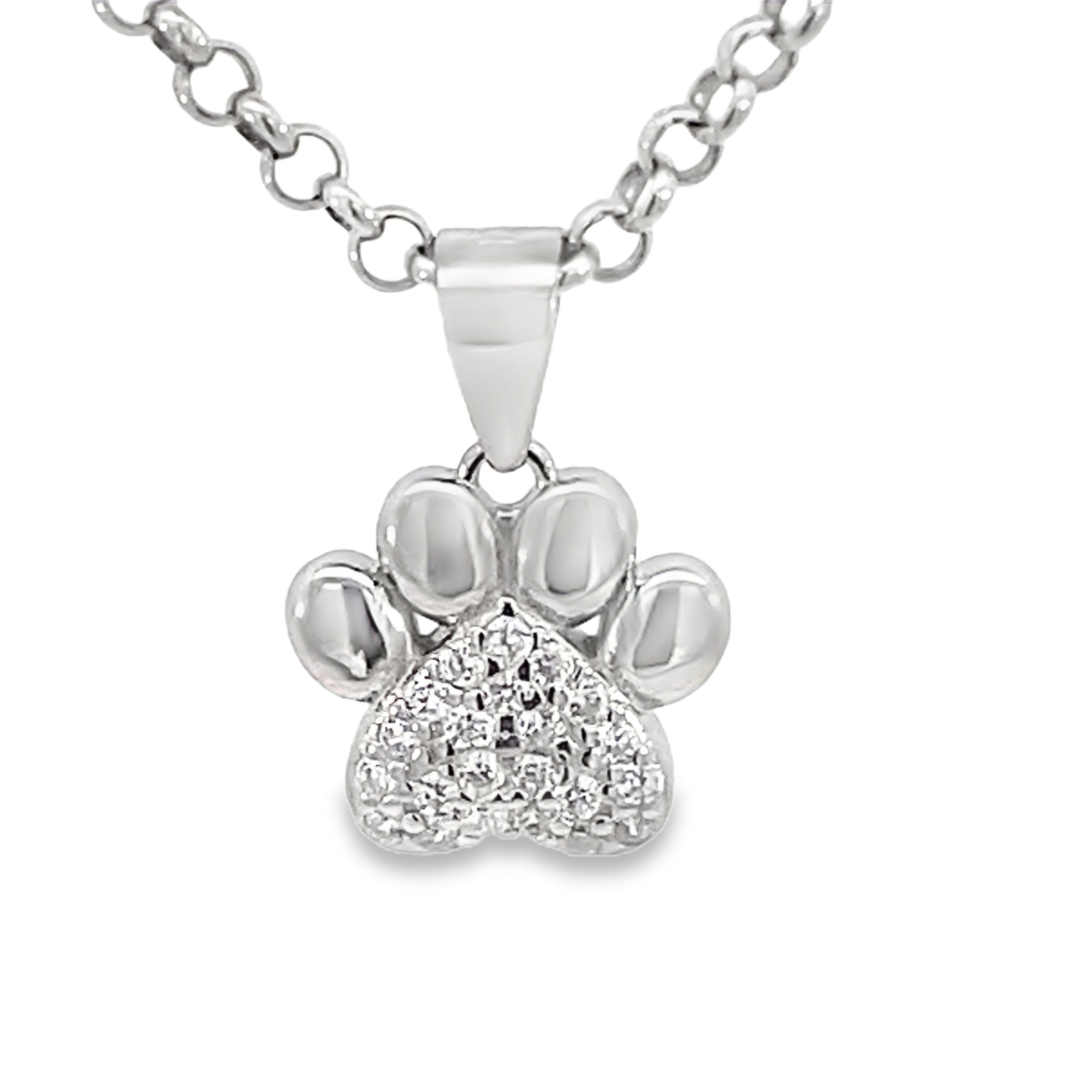 925 CZ PAVE PAW PENDANT - 17X12 - 1.36g <br/>10133