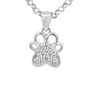 925 CZ PAVE OPEN CUT TOE PAW PEND - 18X11 - 1.15g <br/>10137