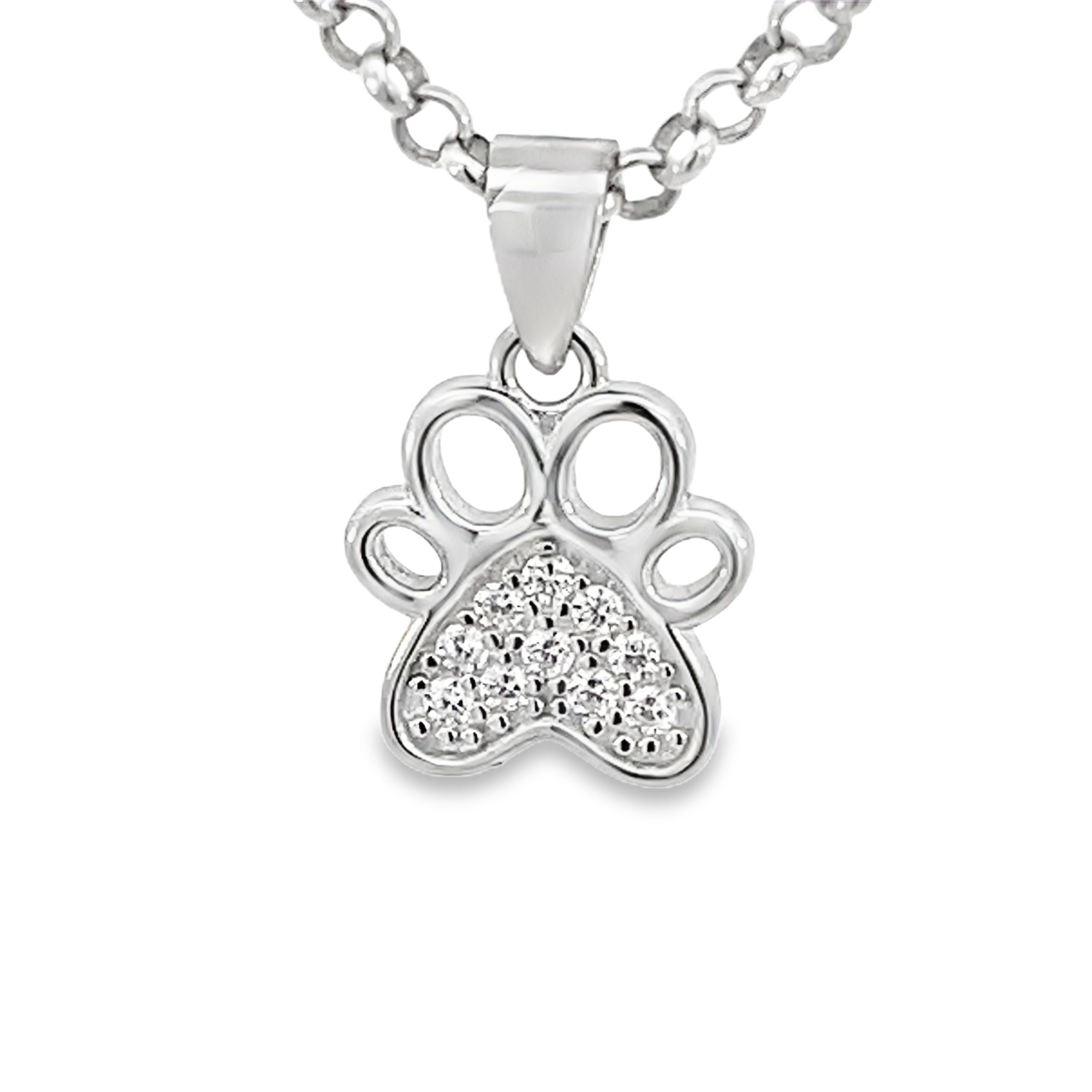925 CZ PAVE OPEN CUT TOE PAW PEND - 18X11 - 1.15g <br/>10137