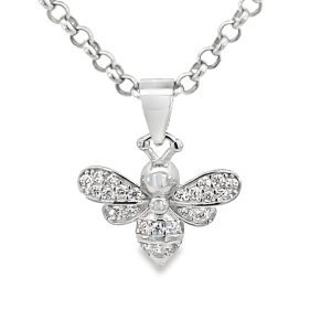 925 CZ PAVE BEE PENDANT - 18X16 - 1.3g <br/>10138