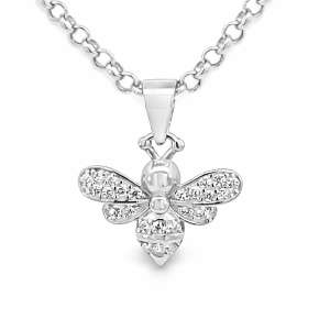 925 CZ PAVE BEE PENDANT - 18X16 - 1.3g <br/>10138