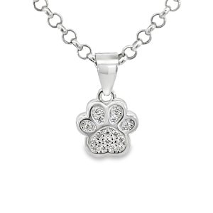 925 CZ PAVE PAW PENDANT - 16X9 - 1.12g <br/>10139
