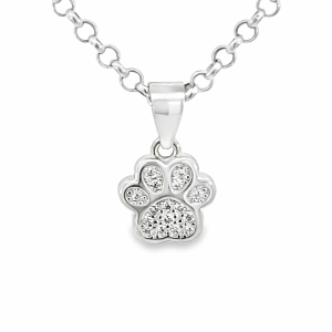 925 CZ PAVE PAW PENDANT - 16X9 - 1.12g <br/>10139