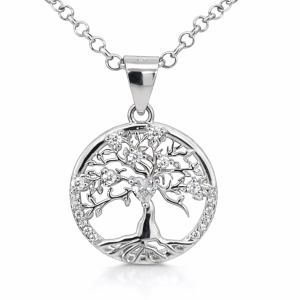 925 CZ PAVE TREE OF LIFE OPEN RND PEND 25X17 1.8g  <br/>10140