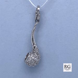 925 CZ PAVE SMOKING PIPE CHARM <br/>10210
