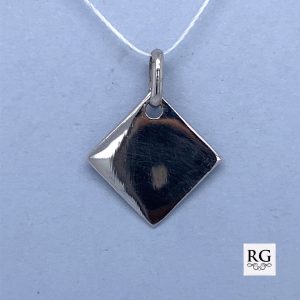 925 PLAIN SQUARE DISC PENDANT - 20X12 <br/>10322