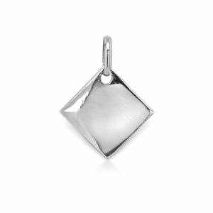 925 PLAIN SQUARE DISC PENDANT - 20X12 <br/>10322