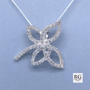 925 CZ PAVE OUTLINE BUTTERFLY PENDANT - 20X20 <br/>10395