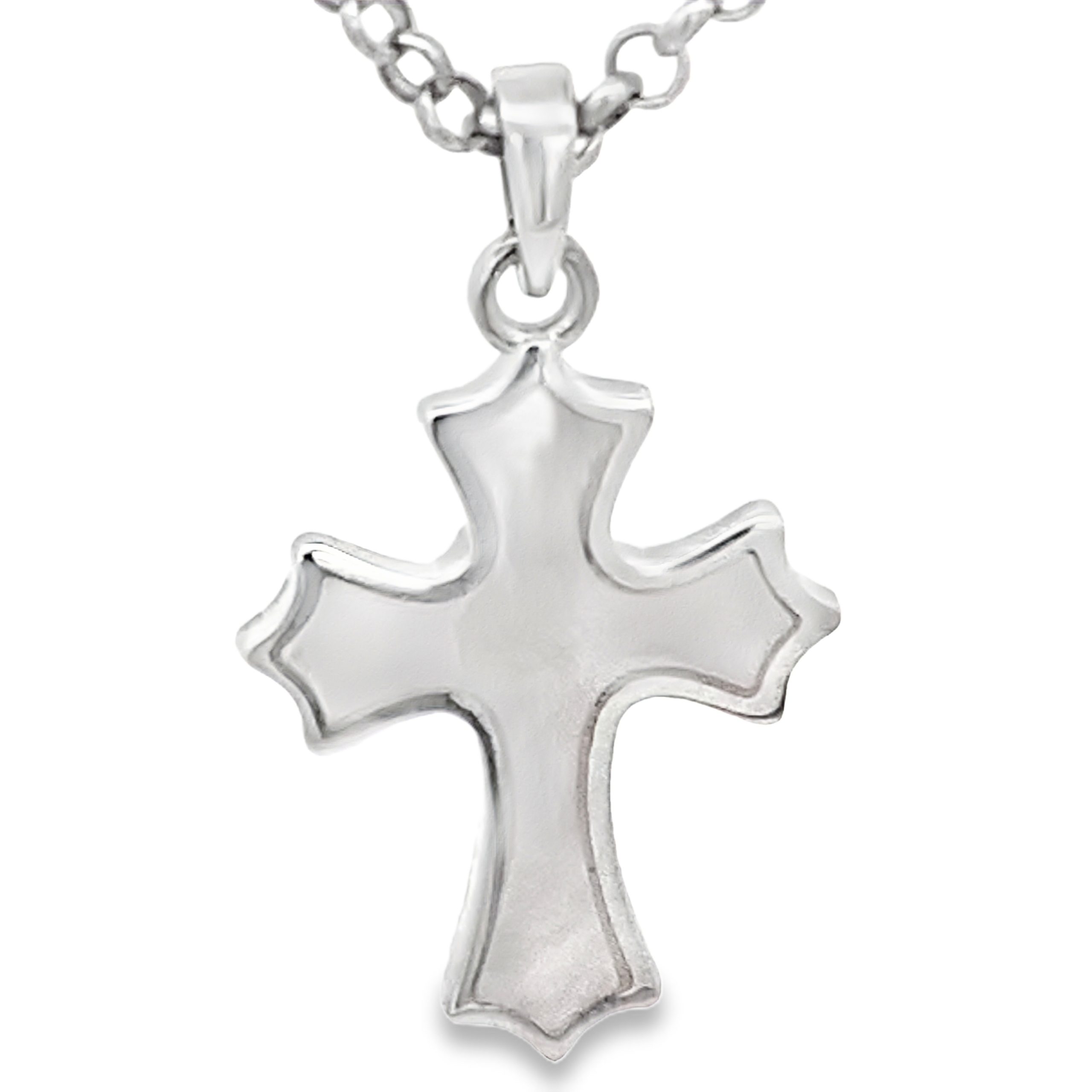 925 MOP SCALLOP ENDS CROSS - 28X16 - 1.8g <br/>10502