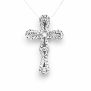 925 CZ PAVE CROSS - 22X15 <br/>10506