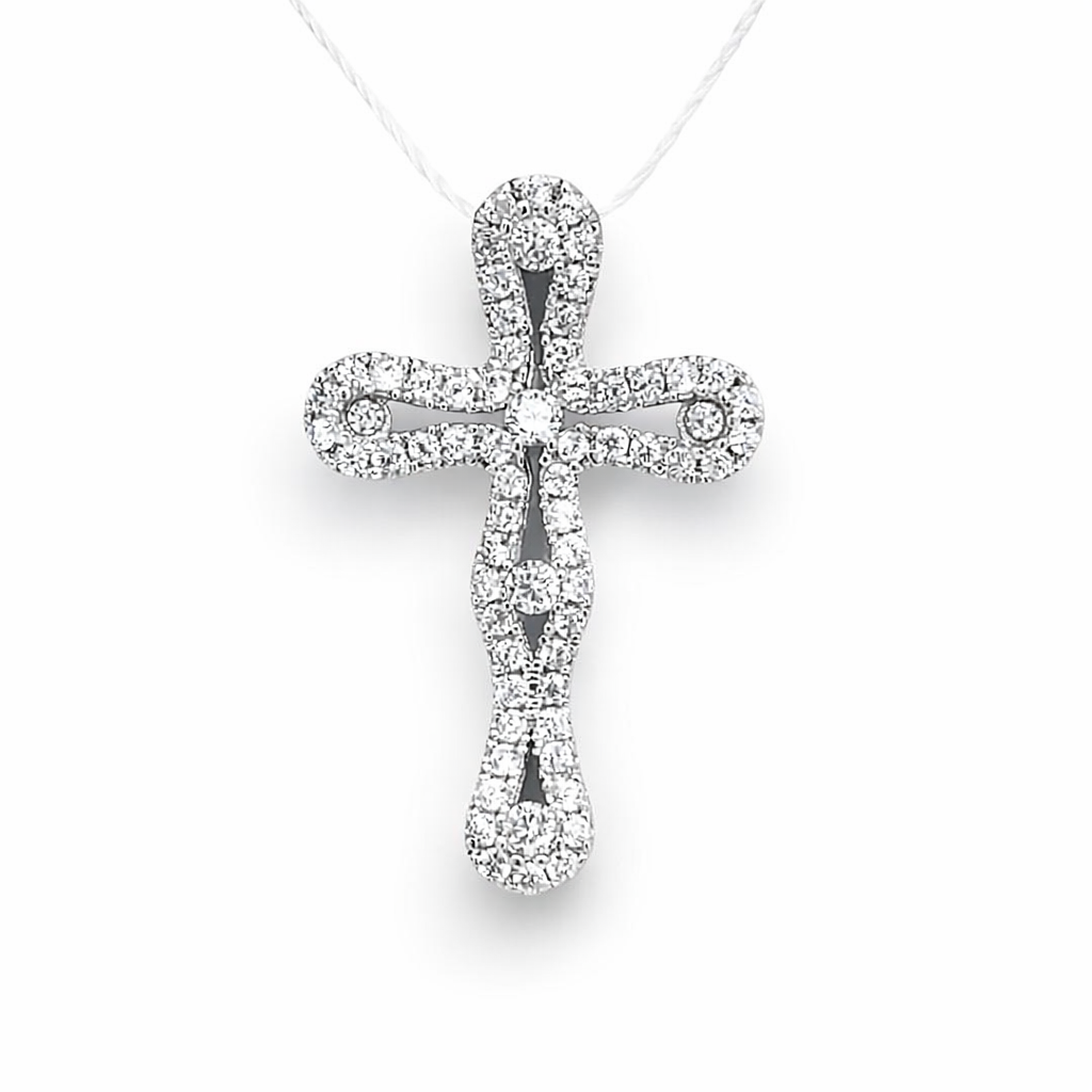 925 CZ PAVE CROSS - 22X15 <br/>10506