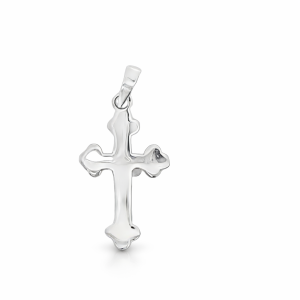 925 PLAIN SCALLOP ENDS CROSS - 26X13 - 1.64g <br/>10538