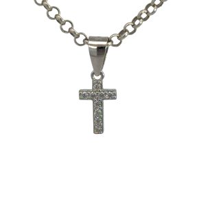 925 CZ PAVE CROSS - 16X6 - 0.51g