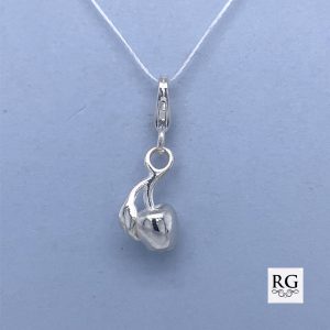 925 PLAIN 3D APPLE CHARM - 26X8 <br/>11062