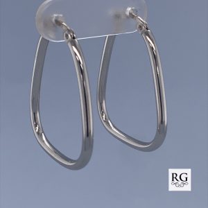 925 HOLLOW TRIANGLE TUBE HINGE HOOPS - 28X2  2.4g  <br/>11557