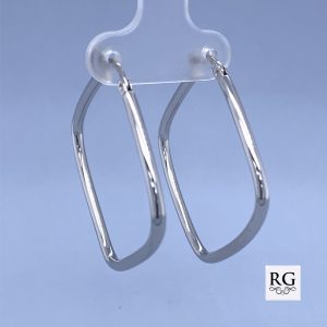 925 HOLLOW SQUARE TUBE HINGE HOOPS - 35X2 - 3.2g <br/>11574